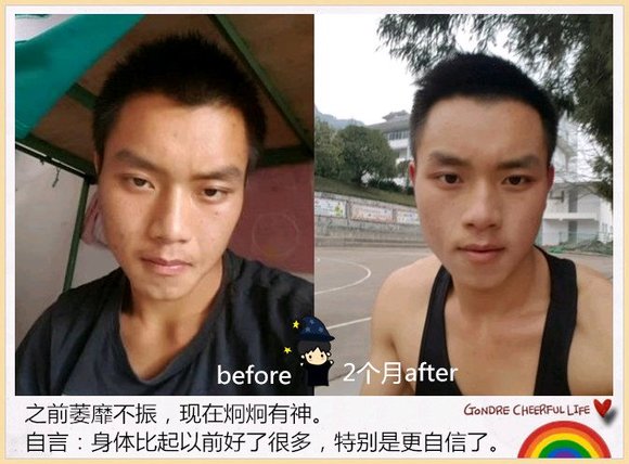 ”改变图片对比，戒掉后眼睛散发光芒