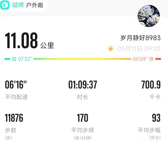 ”坚持戒色,坚持跑步,晨跑打卡11公里,加油